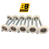 2" Sealed 6200ZZ Bearing Nylon Garage Door Roller, 4" Stem, Pack of 10 (Box)