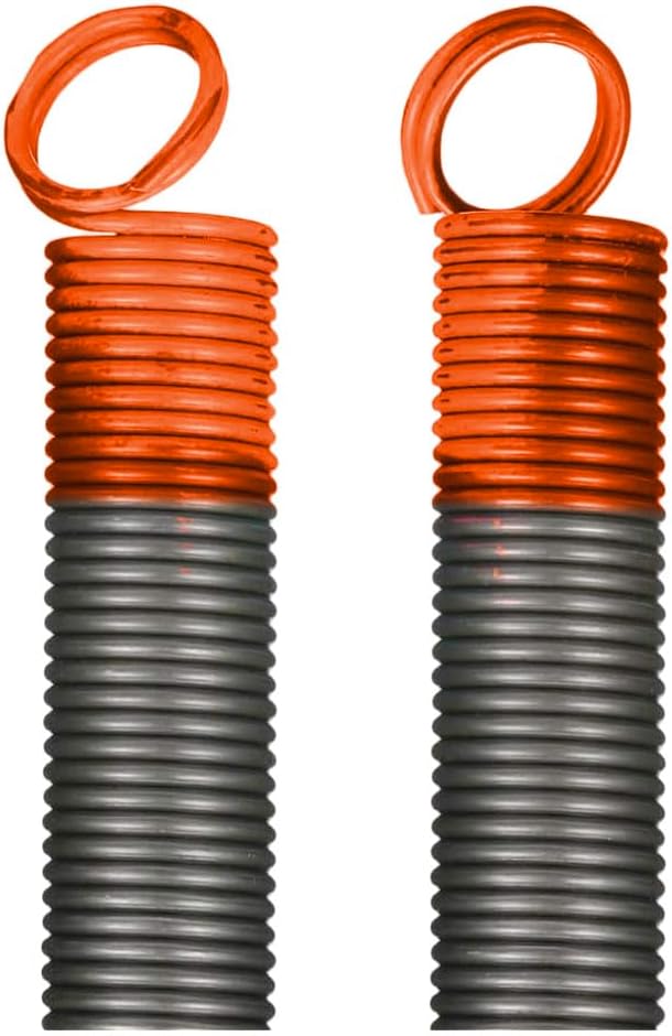 Heavy Duty Residential Garage Door Extension Springs 2-Pack 170lbs Orange