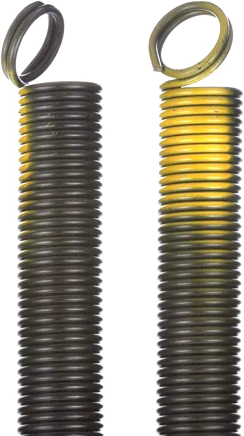 B&B Garage Supply Heavy Duty Garage Door Extension Springs (2-Pack) – 130lb, Yellow